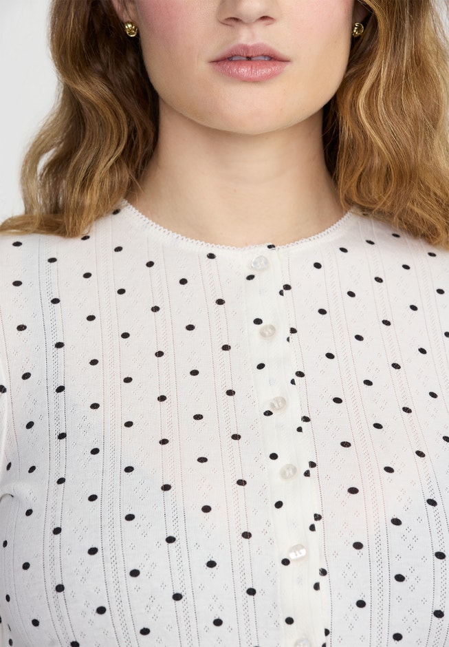 The Cropped Cardigan- Pointelle image number 4