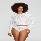 The Cropped Cardigan- Pointelle image number null