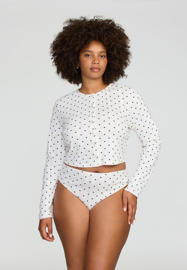 The Cropped Cardigan- Pointelle image number 6