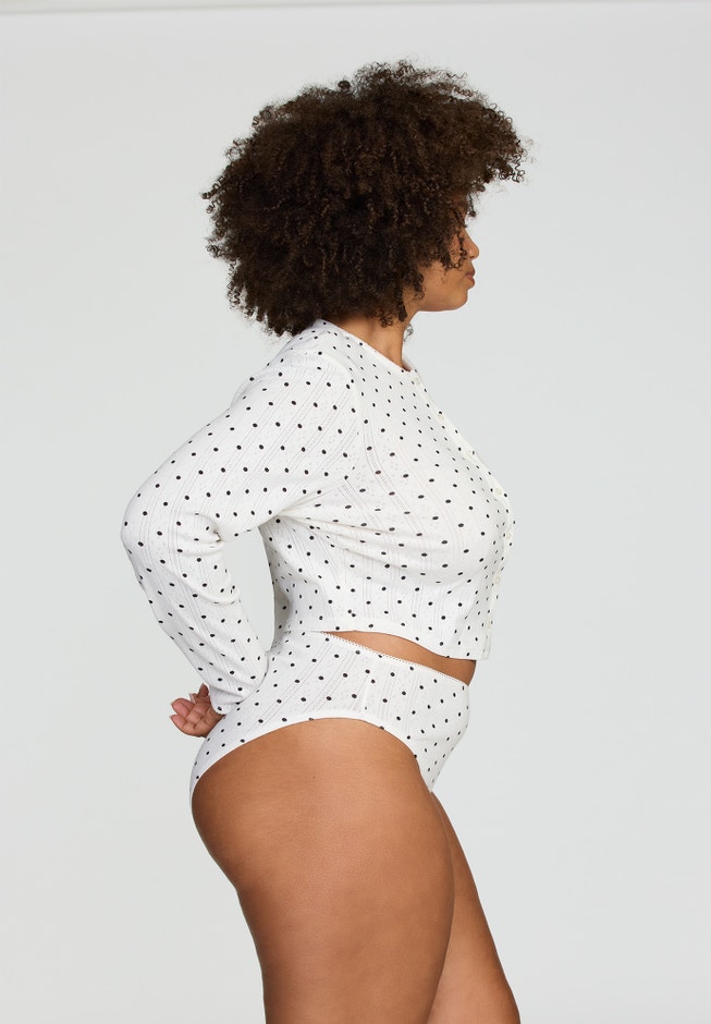 The Cropped Cardigan- Pointelle image number 7