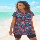 Longer Length Short-Sleeve Swim Tunic image number null