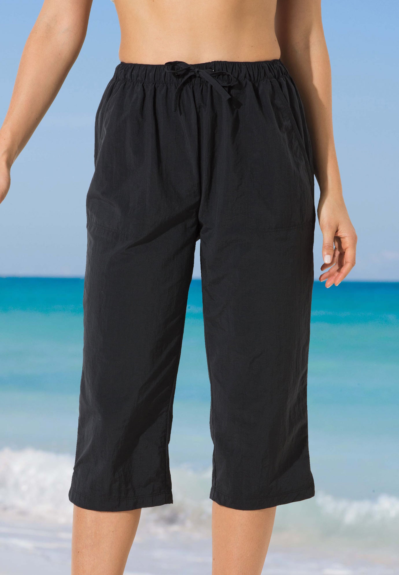Taslon&reg; Cover Up Capri Pant image number 4