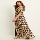 Metallic Printed Maxi Dress image number null
