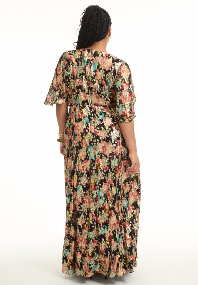 Metallic Printed Maxi Dress image number 1