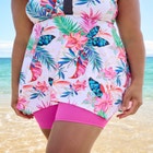 Longer-Length Handkerchief Hem Tankini Top image number null