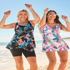 Longer-Length Handkerchief Hem Tankini Top image number null