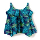 Longer-Length Handkerchief Hem Tankini Top image number null
