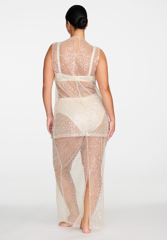 diamond lady mock neck mini dress Diamonds Pearls Sheer Mesh Feathers Mini Party Dress Women Sexy See Through Mock Neck Long Sleeve Bodycon Asymmetrical Clubwear