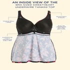 Bra Sized Sweetheart Underwire Tankini Top image number null