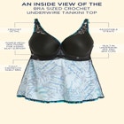 Bra Sized Crochet Underwire Tankini Top image number null