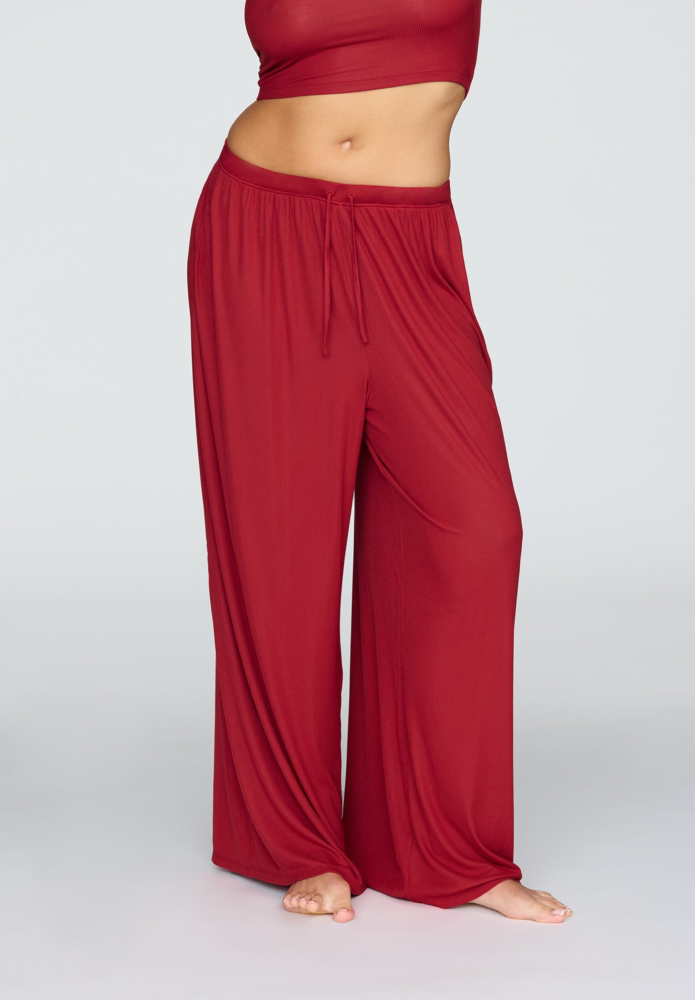 The Drawstring Pant - Modal Silk Rib image number 4
