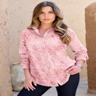 Plus Size Kate Long Sleeve Easy Cotton-Blend Button-Front Shirt image number null
