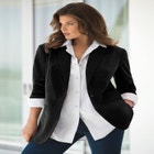 Plus Size Kate Long Sleeve Easy Cotton-Blend Button-Front Shirt image number null