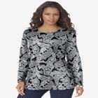 Plus Size Cotton Ultimate Long Sleeve Crewneck Tee image number null