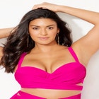 Crisscross Cup Sized Bandeau Underwire Wrap Bikini Top image number null