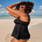 V-Neck Flowy Tankini Top image number null