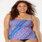 Smocked Bandeau Tankini Top image number null