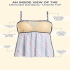 Smocked Bandeau Tankini Top image number null