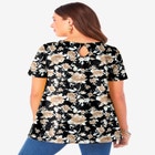 Plus Size Cotton Ultimate Swing Tee with Keyhole Back image number null