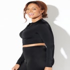 Chlorine Resistant Long Sleeved Cropped Zip Tee image number null