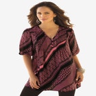 Printed Y-Neck Georgette Top image number null