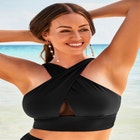 Longline High Neck Bikini Top image number null