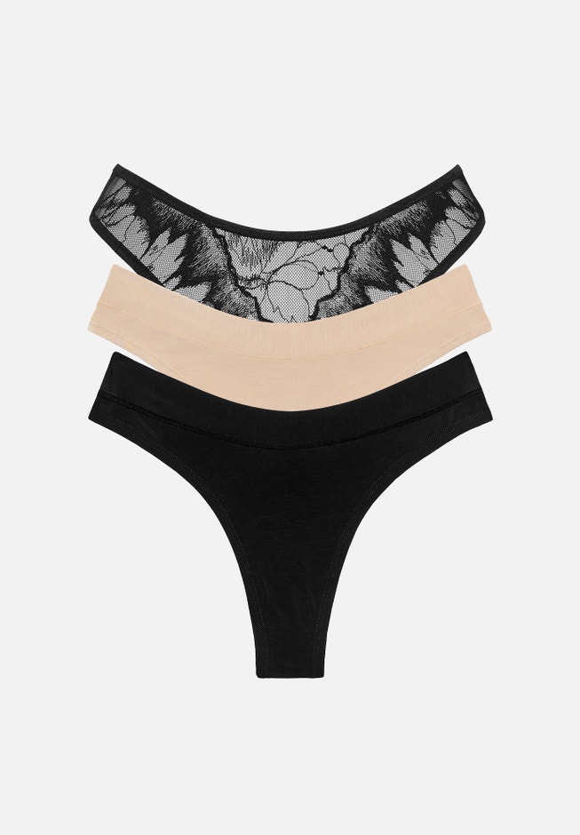 The Thong- Floral Lace image number 13