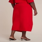 Linen Blend Wrap Skirt image number null