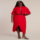 Linen Blend Wrap Skirt image number null