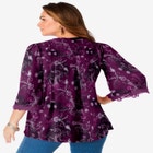 Plus Size Juliet Lace Trim Button-Down Shirt image number null