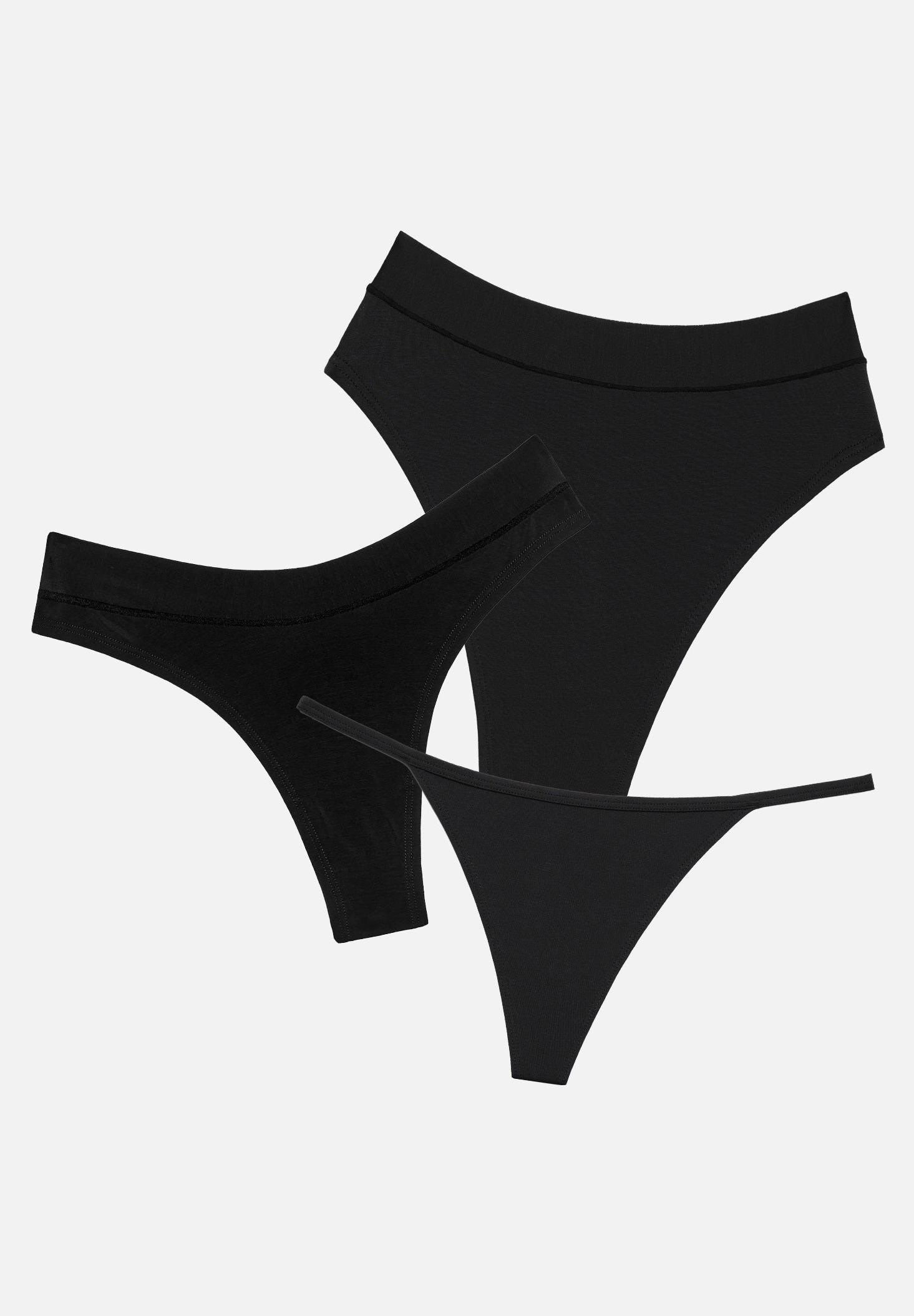 Black Cotton Brief Panties // Best No Show Underwear // EBY™