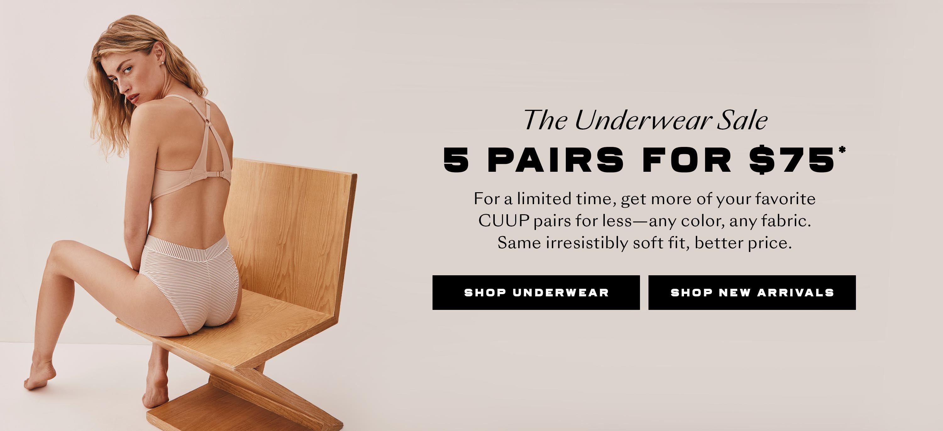 The Underwear Sale - 5 Pairs for $75*