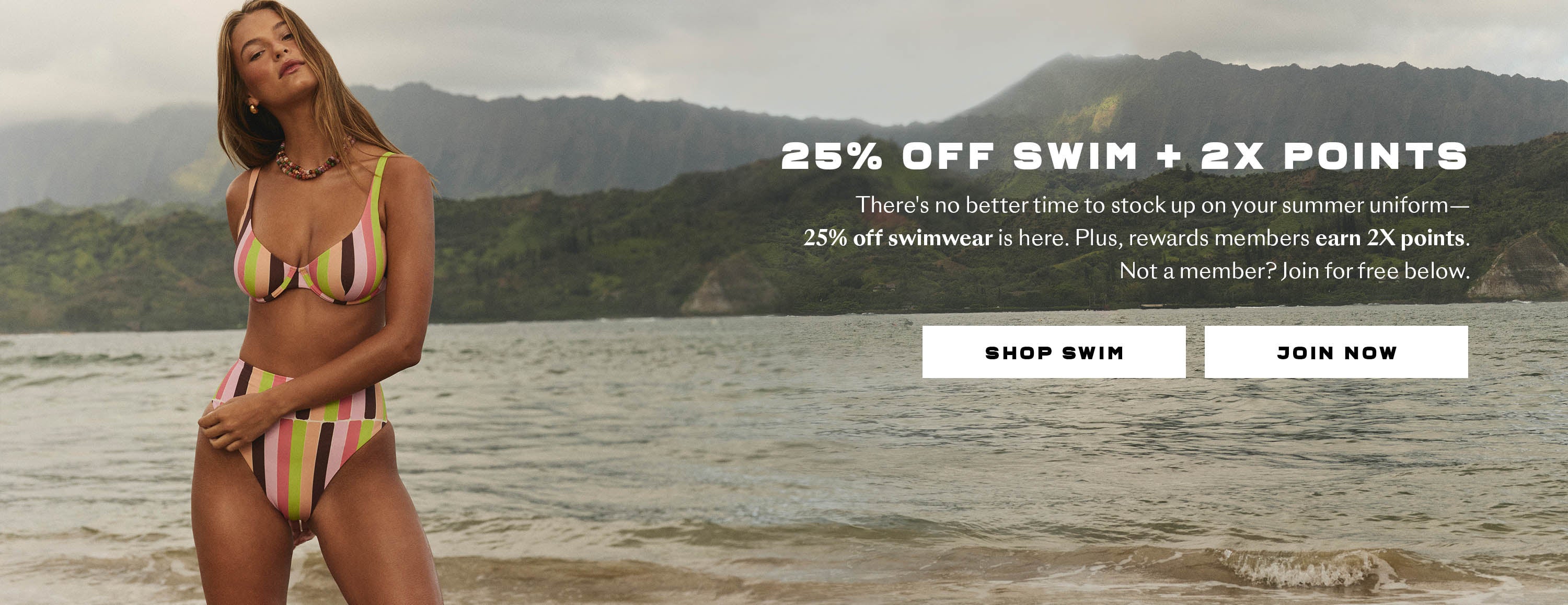 25% Off Swim + 2x Rewards